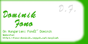 dominik fono business card